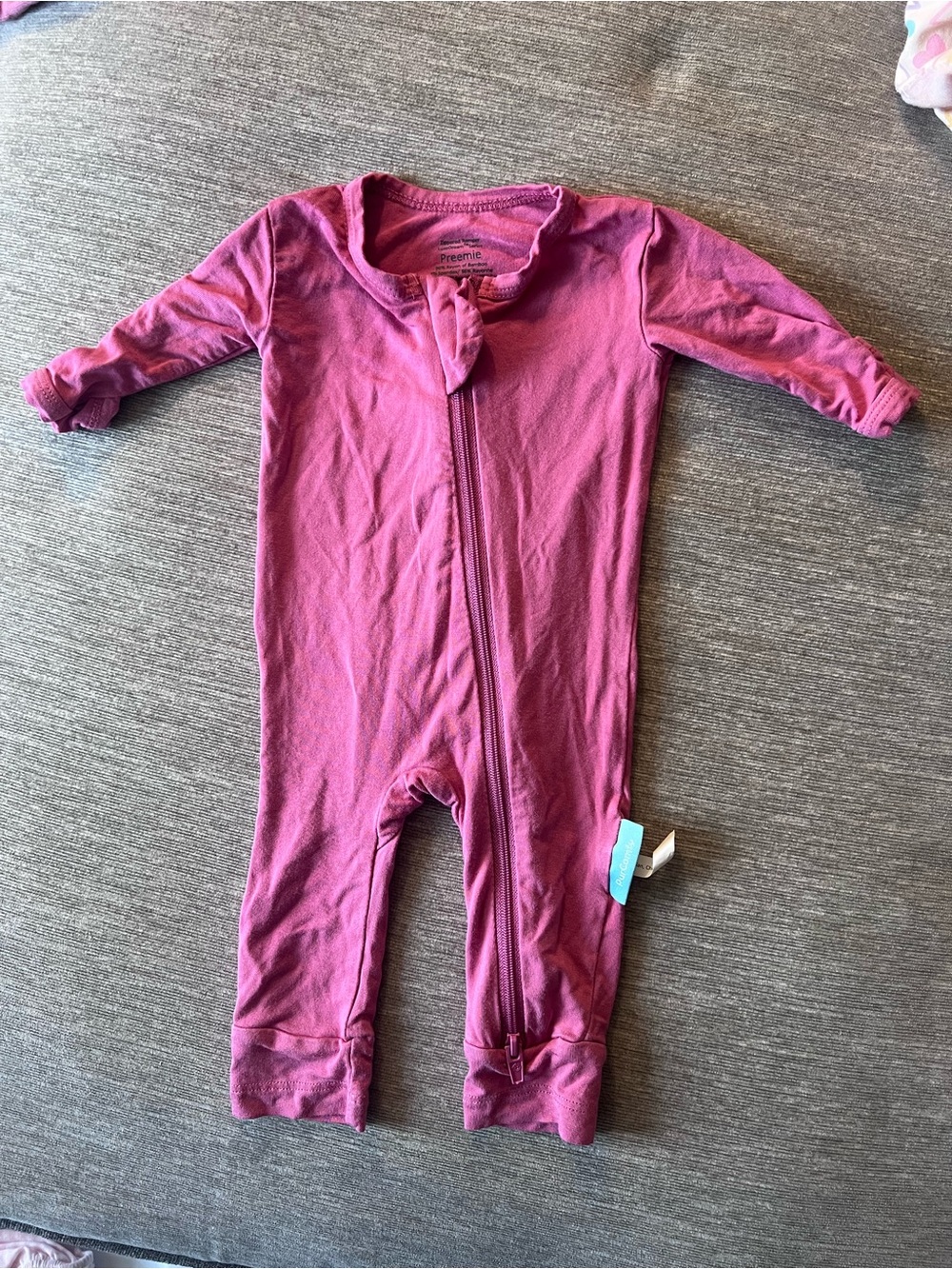 Baby Zip One-Piece in Berry Pink - Unbranded